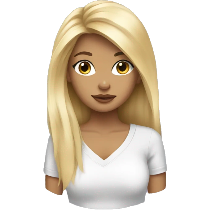 Shirt blonde hair girl with yorkie emoji