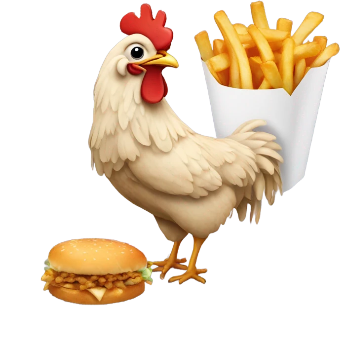  Chicken with fries emoji