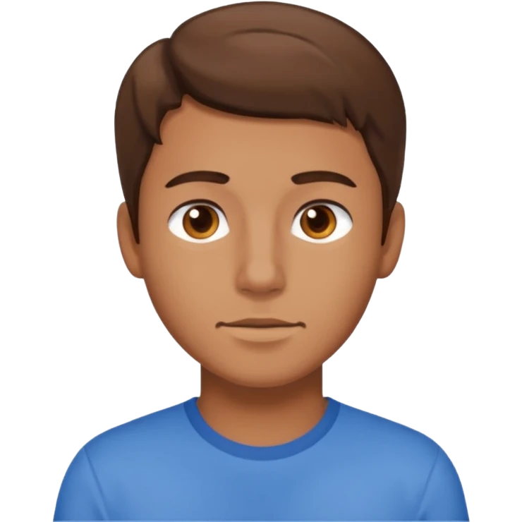 A guy with brown hair and a dick emoji