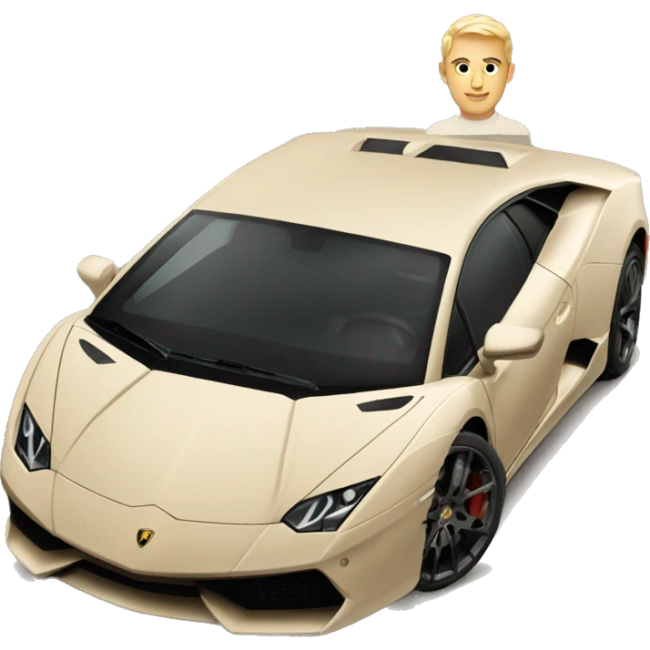 Beige lamborghini emoji