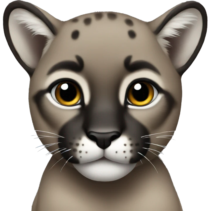 black puma cute  emoji