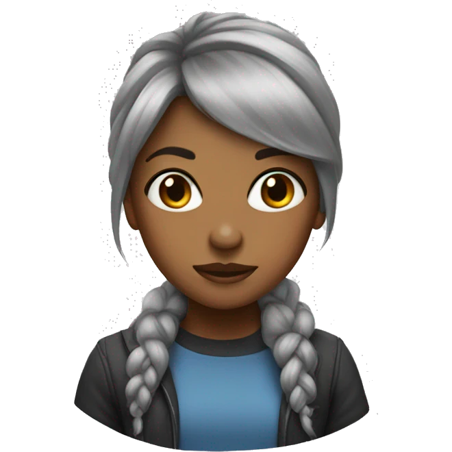 portrait of rad-hair girl emoji