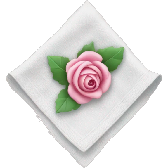 Serviette rose plié  emoji