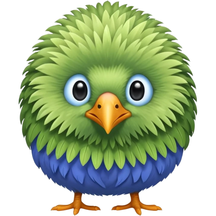 cute kiwi bird ai agent (blue)  emoji