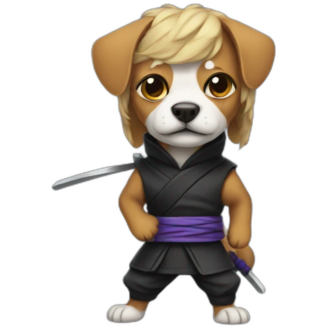 dog dressed as ninja emoji