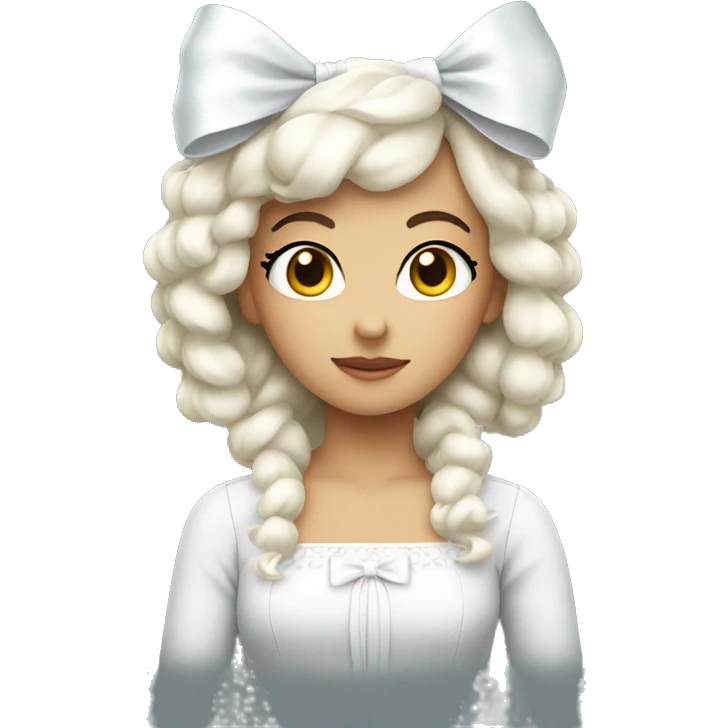 Coqquete white bow emoji
