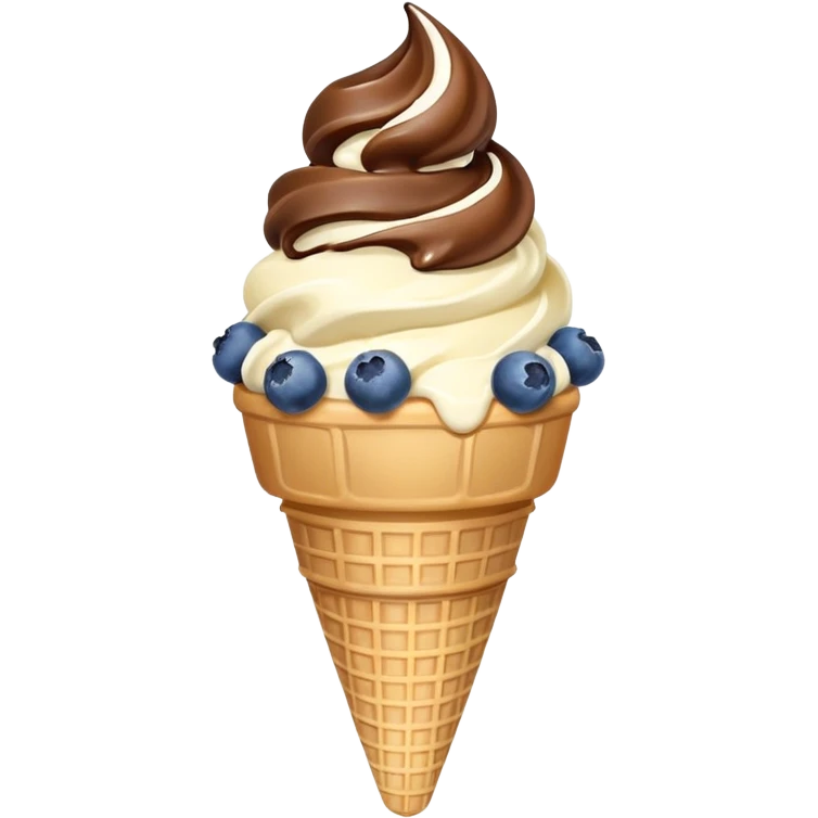 icecream-cone-blueberries emoji