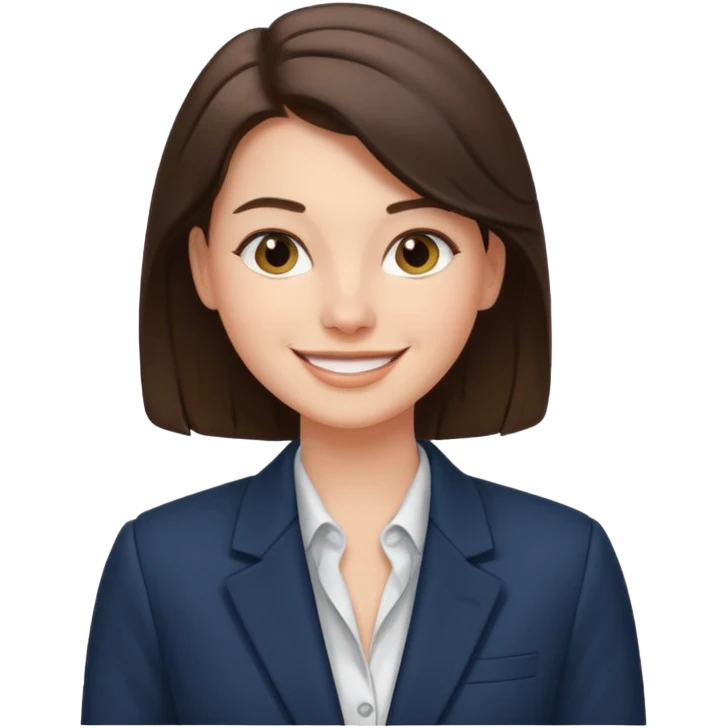 девушка брюнетка в пиджаке с собранными волосами emoji