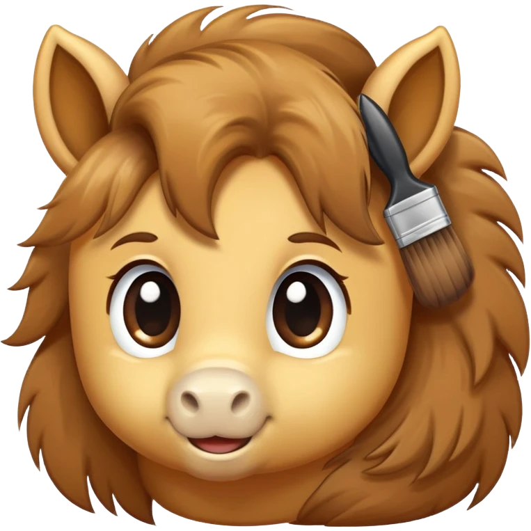 pony being brushed emoji