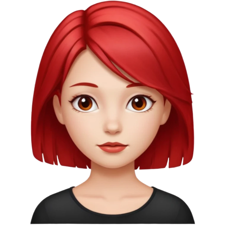 Girl with red highlights in hair  emoji