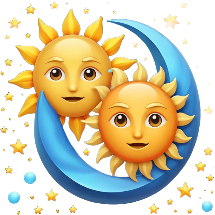 شمس وقمر emoji