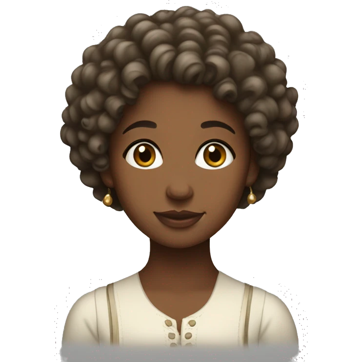 Georgian girl with curly hair  emoji