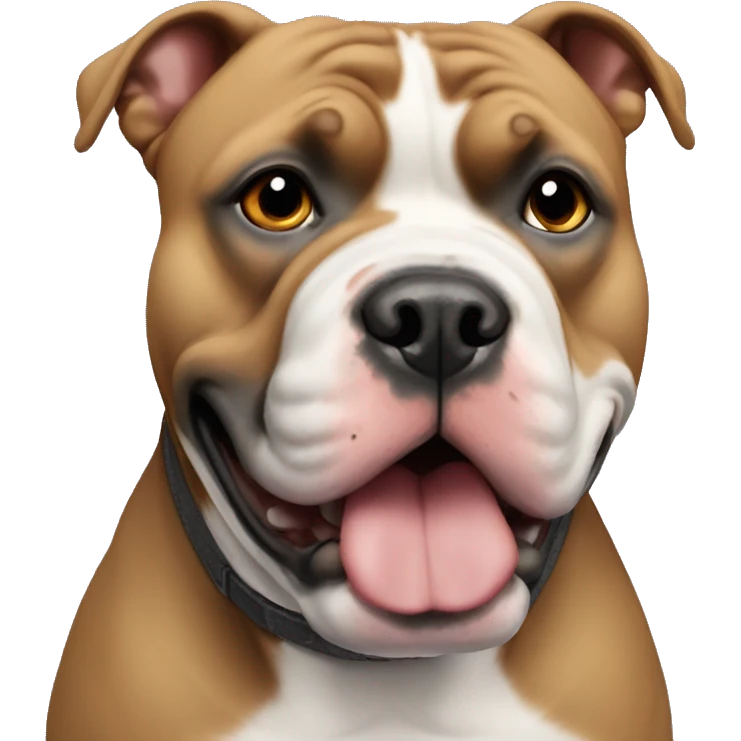 4k xl american bully with short pointy ears emoji