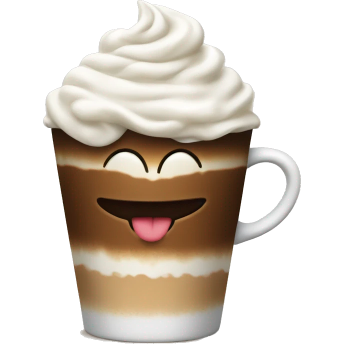 Coffee with whipped cream  emoji