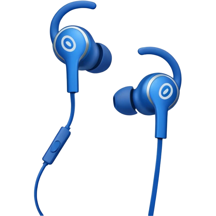 blue wired earbuds emoji