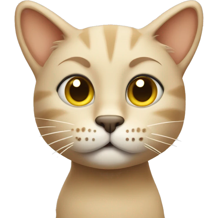 chickpea beige crazy cat emoji