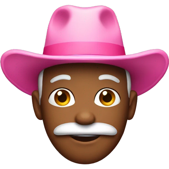 Santa with a pink cow boy hat emoji