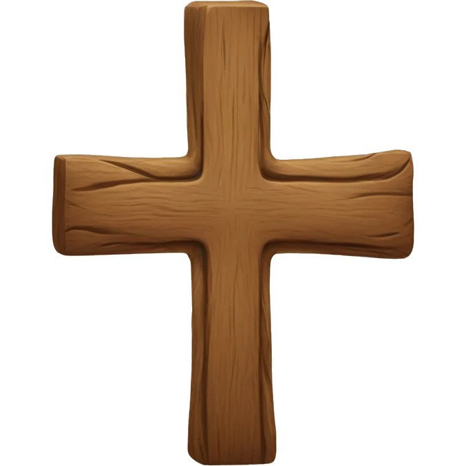 A wooden cross emoji