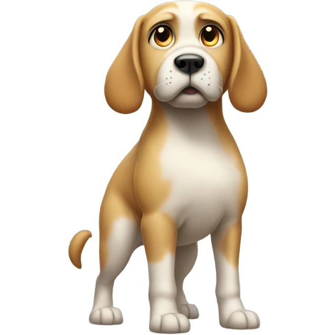 Dog with tail between legs ashamed  emoji