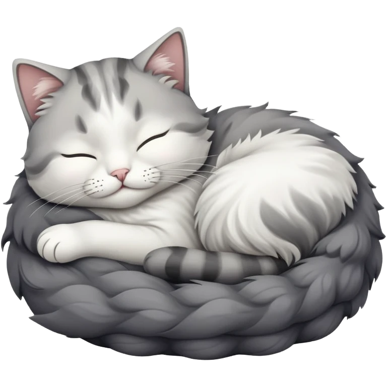 cat sleeping peacefully emoji