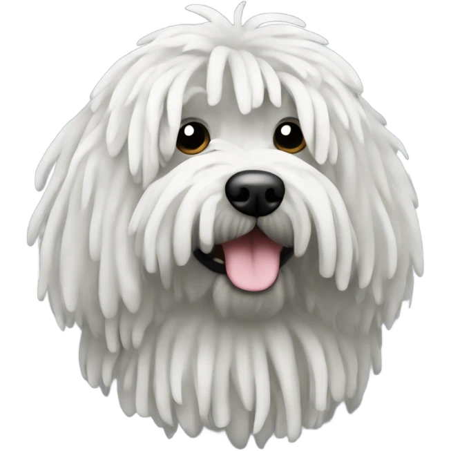 Puli dog (entire), black color emoji