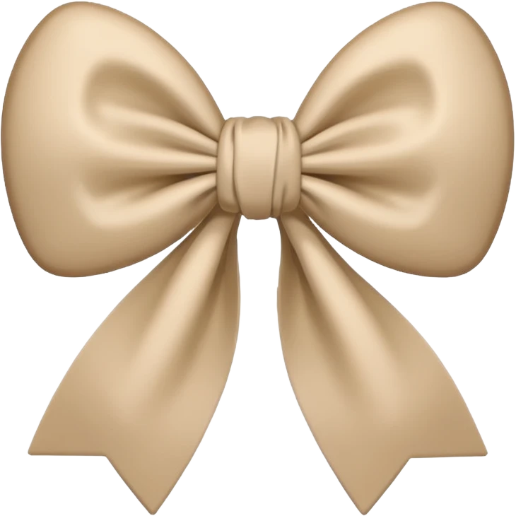 white heart with beige bow emoji