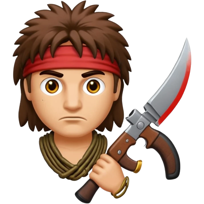 Ecureil qui ressemble à Rambo emoji