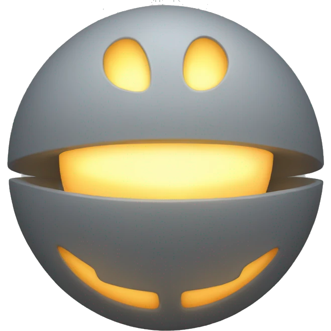 a glowing only grey space artifact emoji