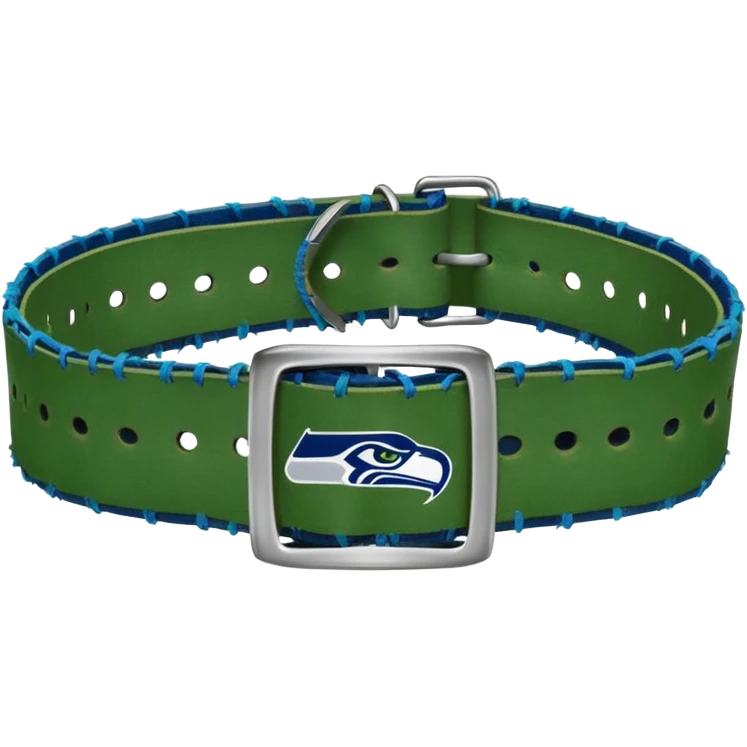 Seattle Seahawks Blue and Green Karate Belt emoji