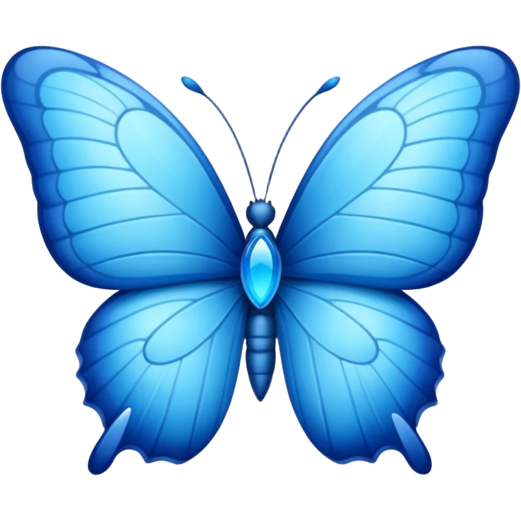 blue butterfly with a shiny blue heart emoji