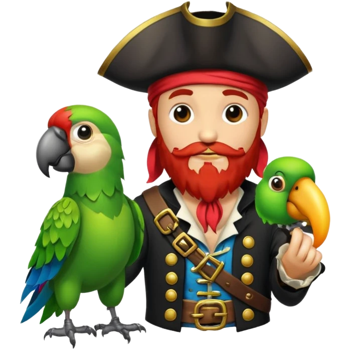 pirate and parrot emoji