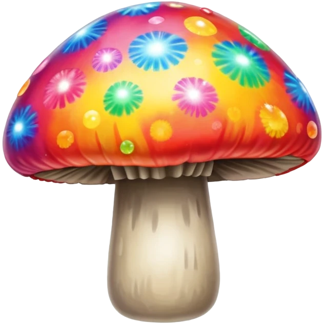 Tie dye mushroom with sparkles  emoji