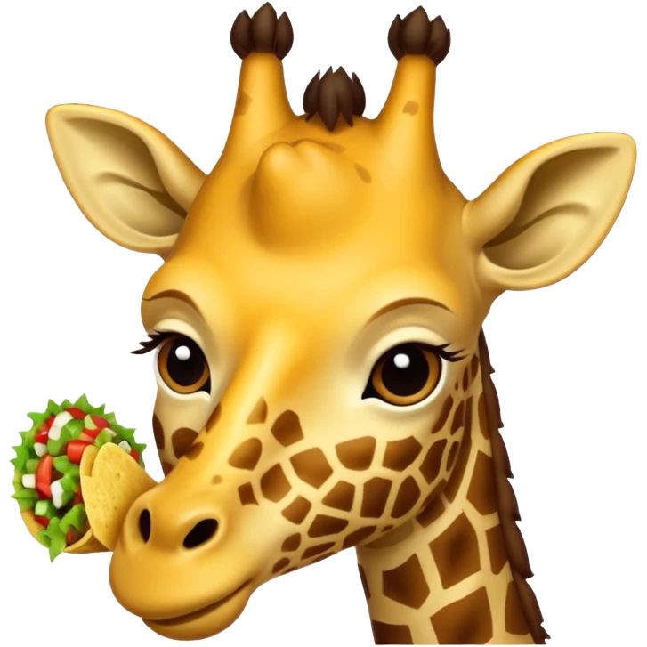 taco eating giraffe emoji