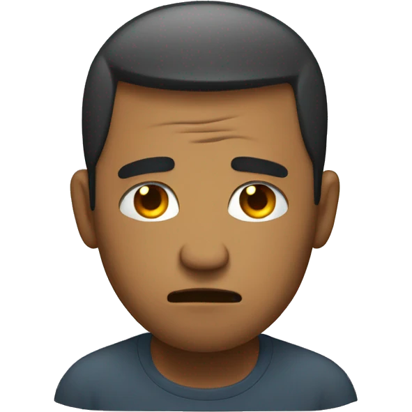 Depressed man emoji