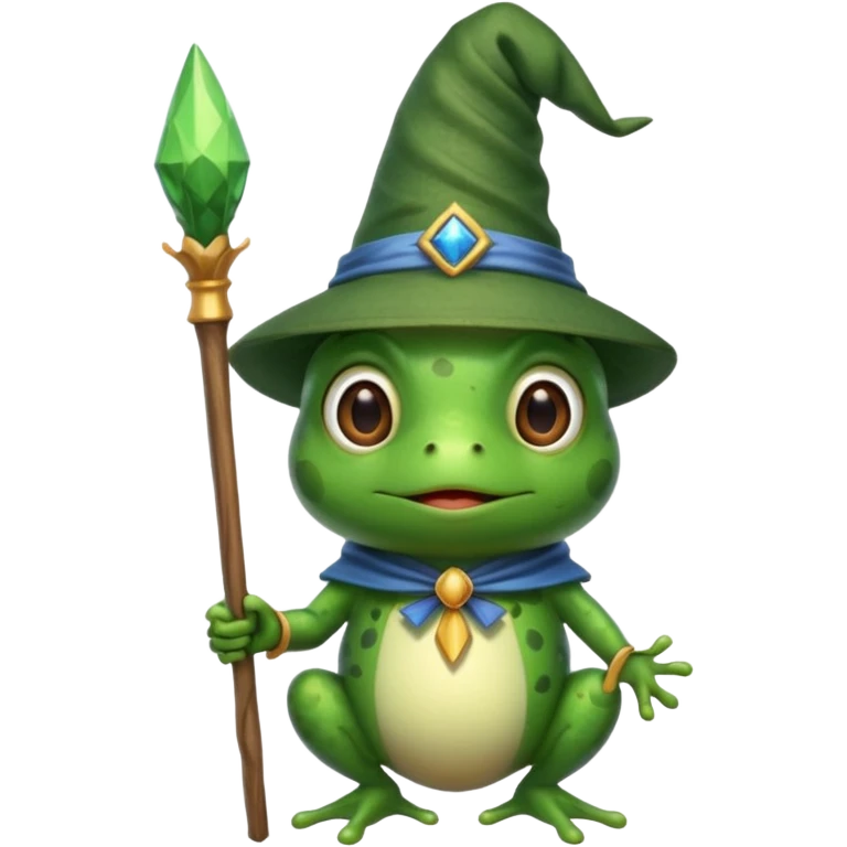 cute frog wizard emoji