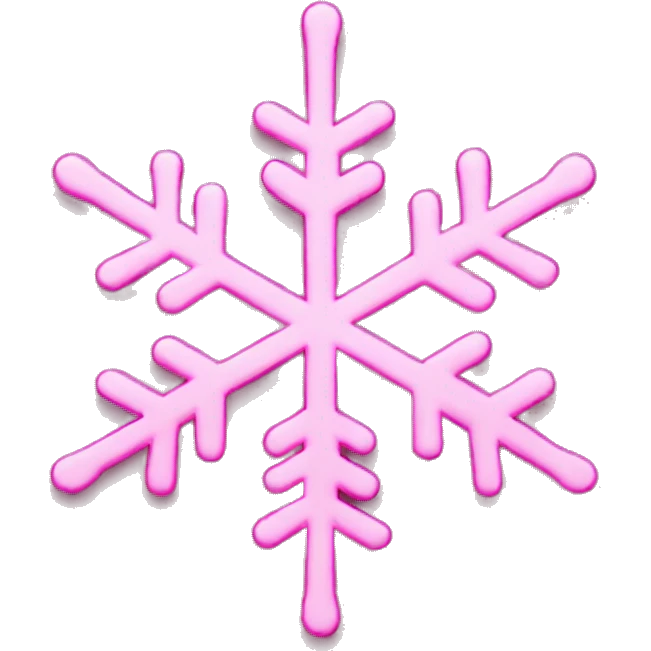 Pink snowflake emoji