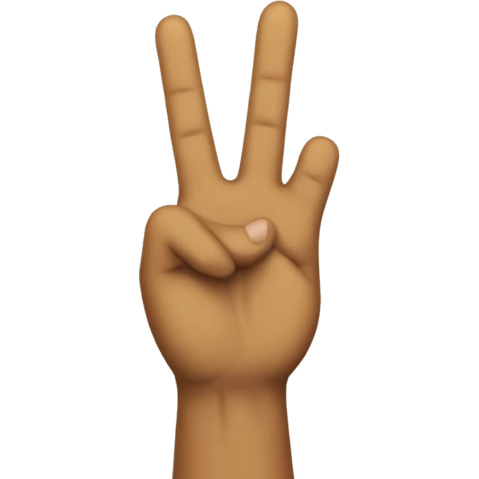 peace sign hand emoji