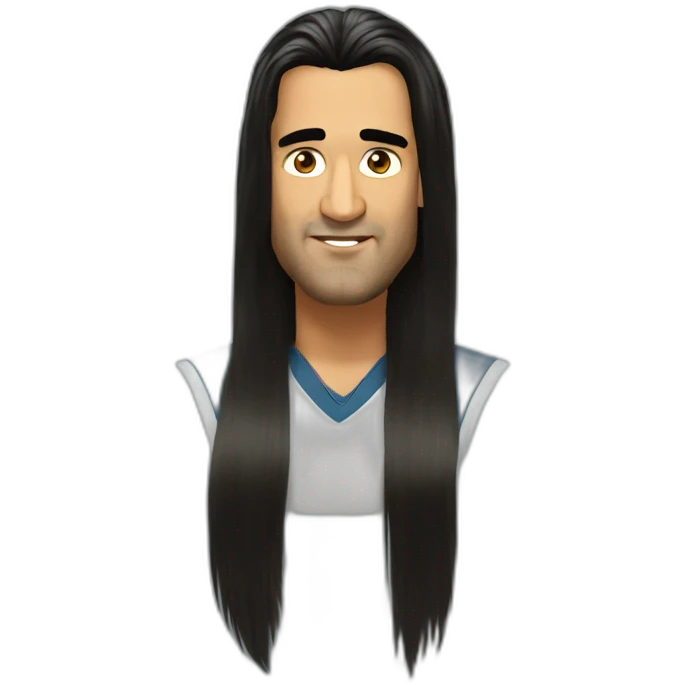 Ms dhoni long hair emoji