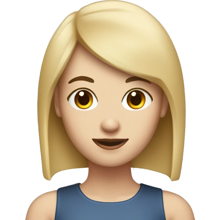 female with fair skin, dark bob and a fringe is baking emoji