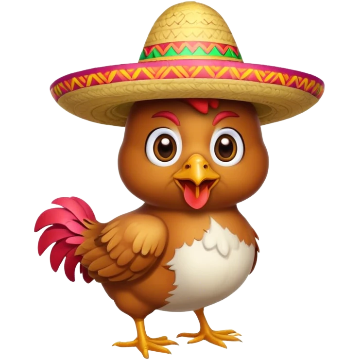 Gallina con sombrero  emoji
