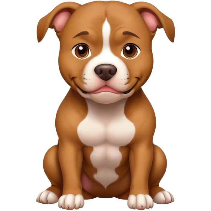 Pitbull with love emoji