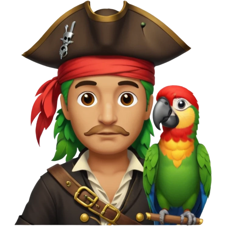 pirate and parrot emoji