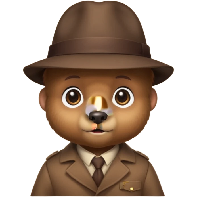 bear baby detective emoji