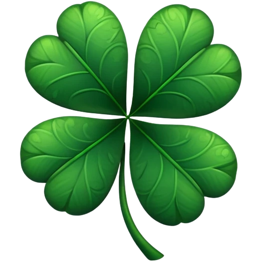 dark five leaf clover emoji