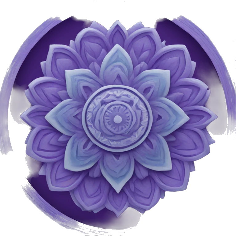 Purple and blue mandala emoji