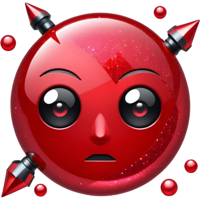 red glitter cyberpunk emoji