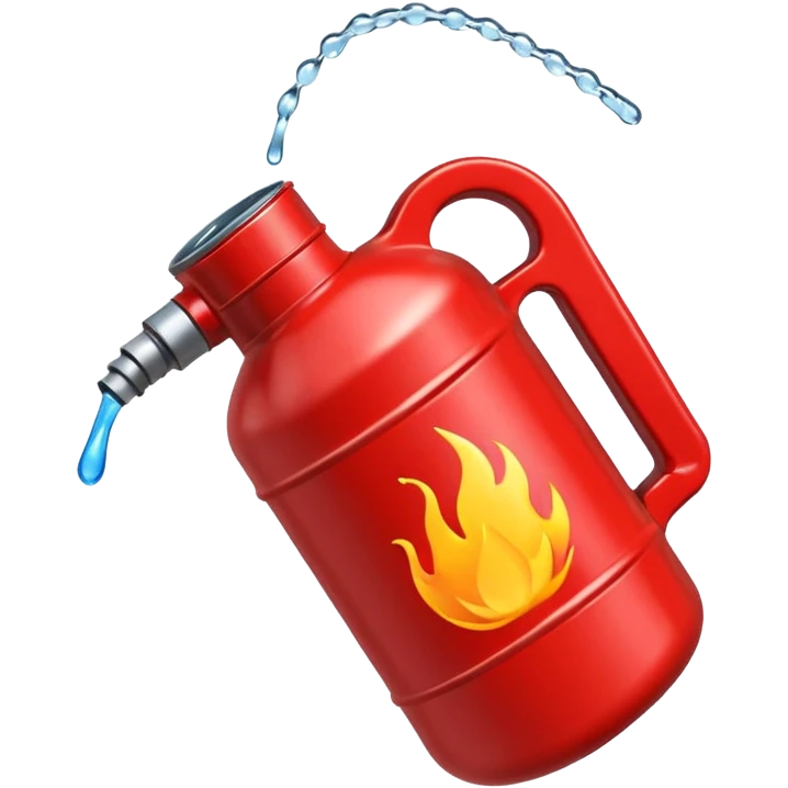 red gasoline canister pouring drops of diesel emoji