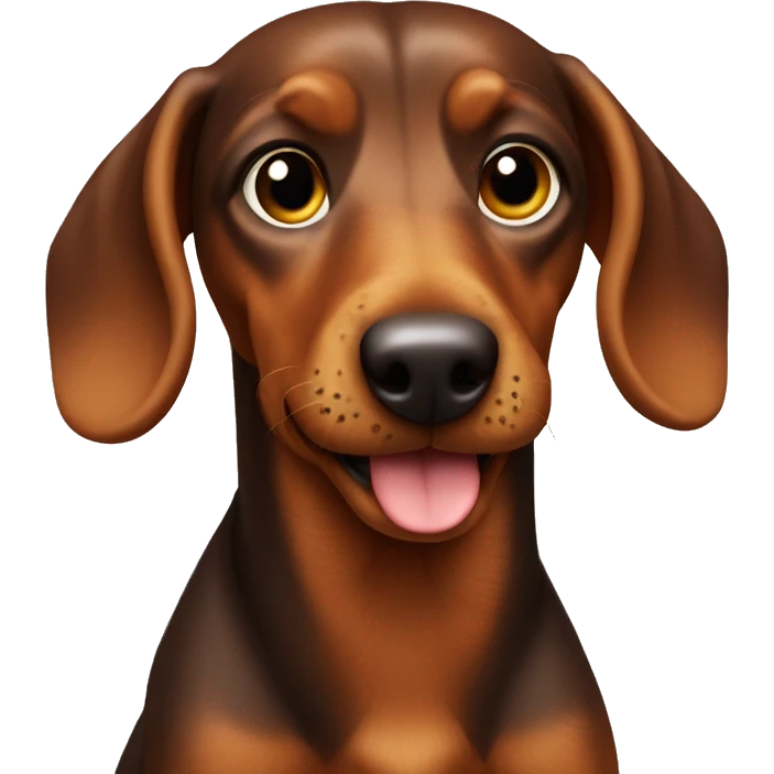 teckel poil long marron  emoji