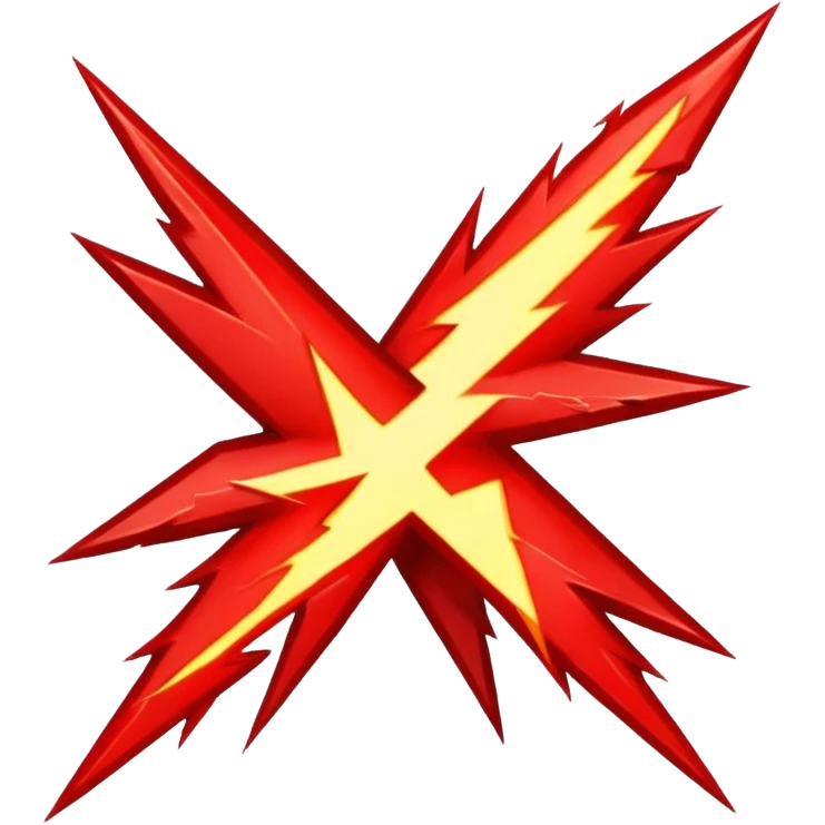 Rayos sentellas con furia rojo que exprese molesta con electricidad  emoji