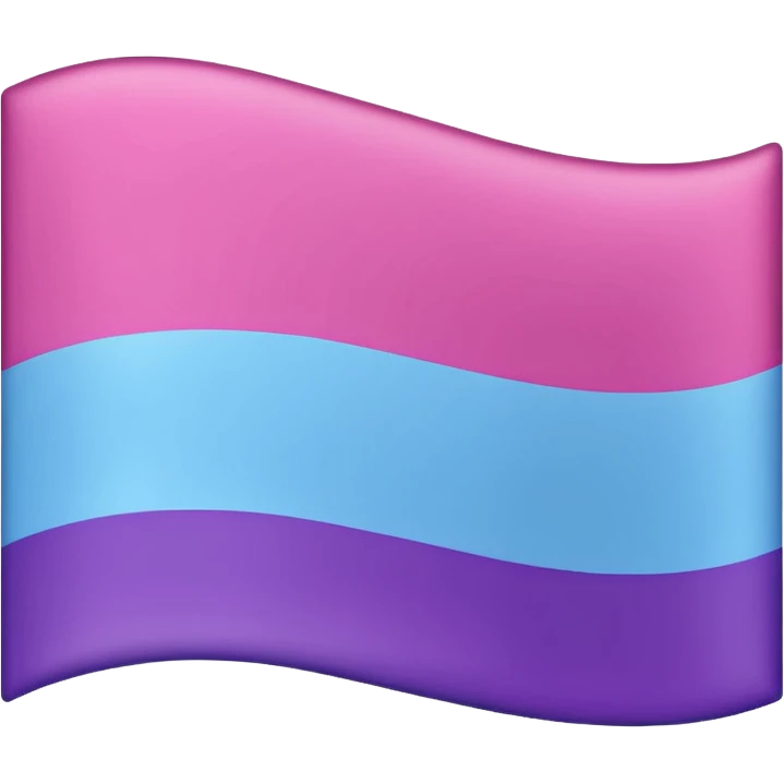 Bisexual bandera con tres colores rosa violeta y celeste  emoji